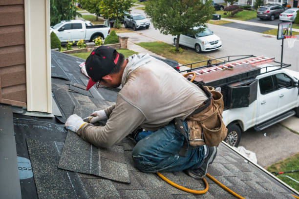 Professional Roofing technician working in Davenport, ND
